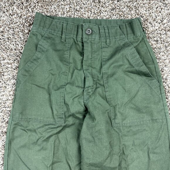 Vintage Military Pants Green OG 507 Utility Trousers 70s USA Fits 26x30 - Picture 2 of 11